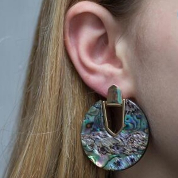 Iridescent Circle Statement Earrings BOUTIQUE ITEM - Picture 13 of 13